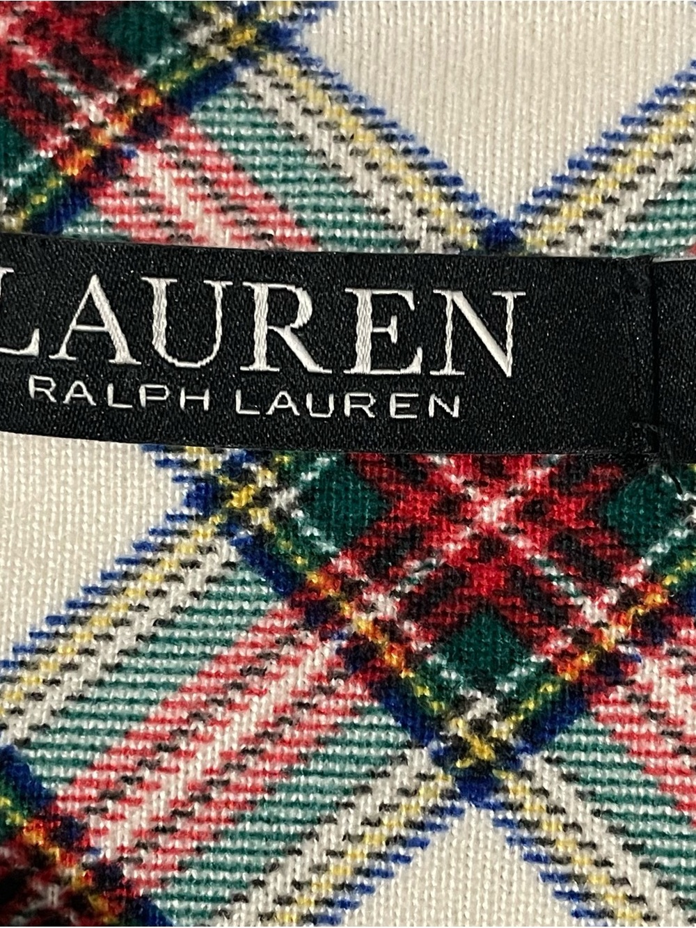 Lauren Ralph Lauren Multicolor Plaid Pajama Top — Red, Green, Blue, Yellow